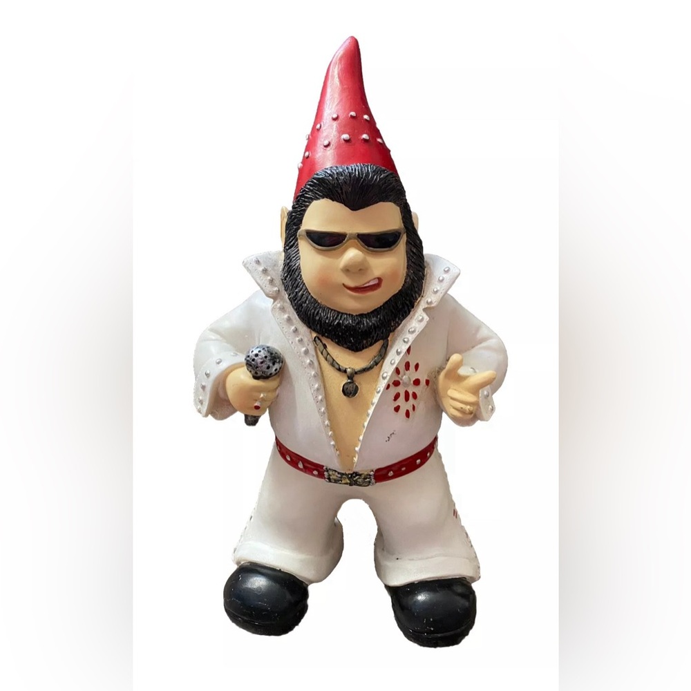 Hobby Lobby Elvis Garden Gnome Indoor/Outdoor Yard Lawn Statue Ornament 13.5”